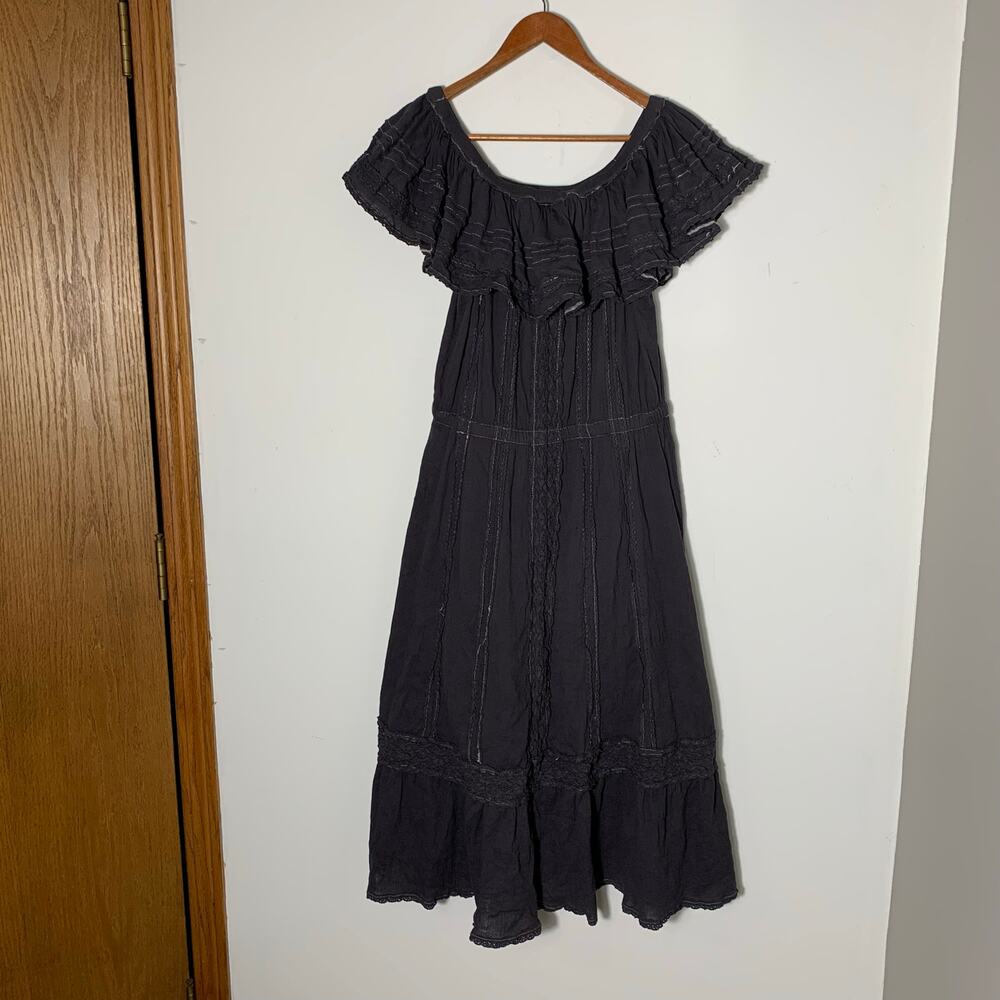 Womens Spell Off The Shoulder Dress Black Size M EUC!